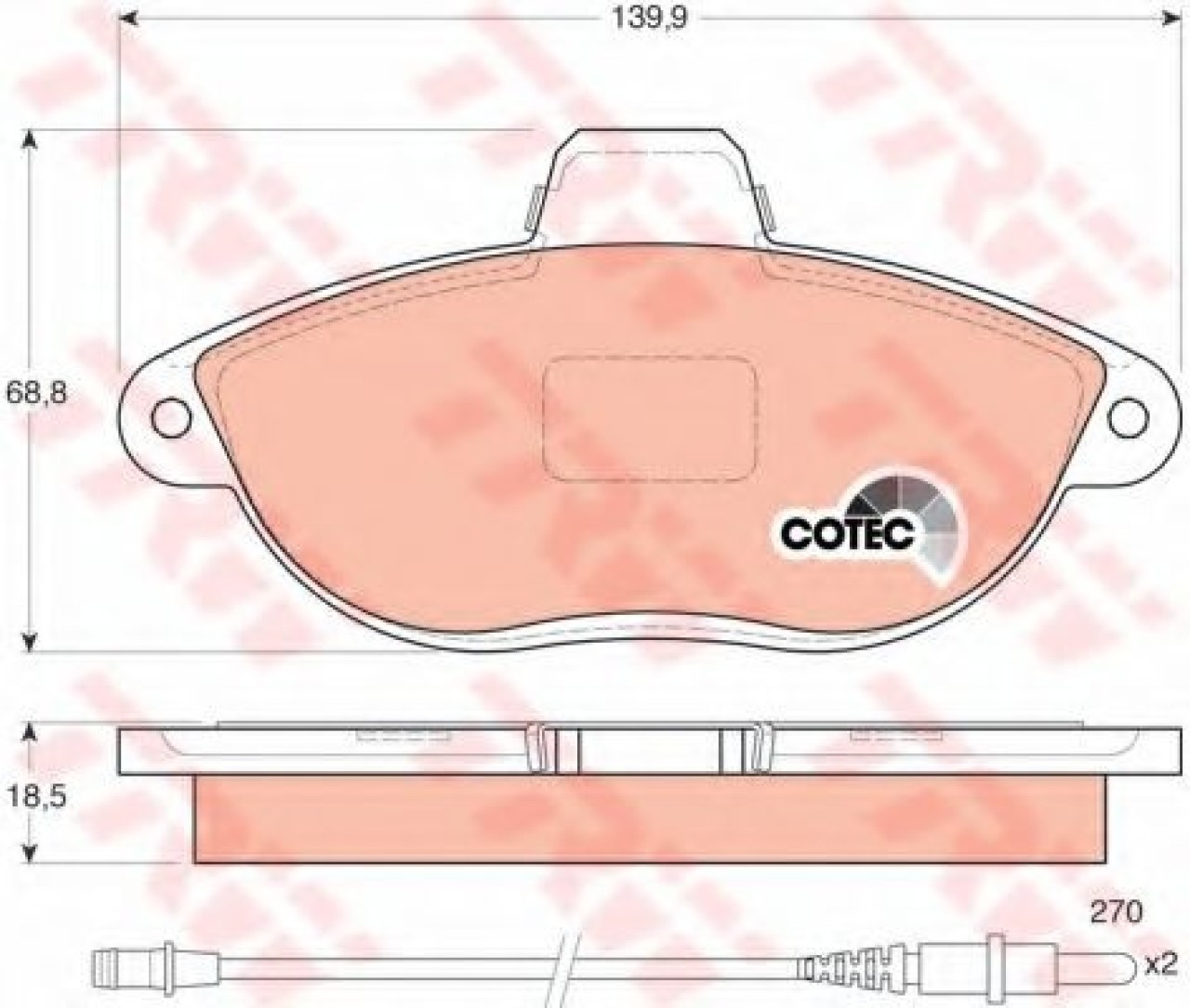 Set placute frana,frana disc PEUGEOT EXPERT Van (222) (1995 - 2016) TRW GDB1216 piesa NOUA