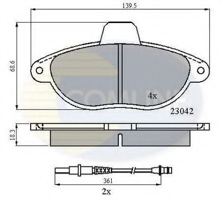 Set placute frana,frana disc PEUGEOT EXPERT Van (222) (1995 - 2016) COMLINE CBP2714 piesa NOUA