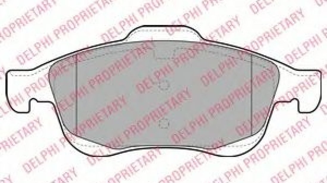 Set placute frana,frana disc PEUGEOT PARTNER (2008 - 2016) DELPHI LP2101 piesa NOUA