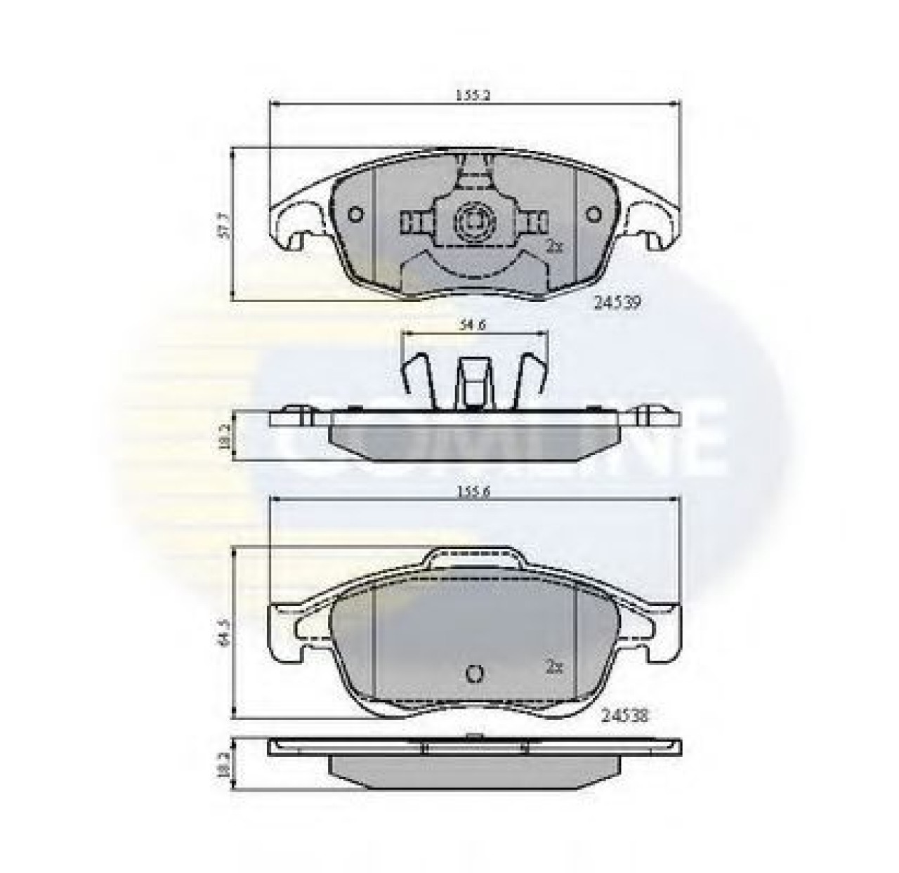 Set placute frana,frana disc PEUGEOT PARTNER (2008 - 2016) COMLINE CBP01719 piesa NOUA