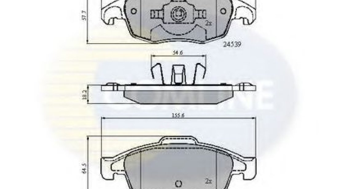 Set placute frana,frana disc PEUGEOT PARTNER (2008 - 2016) COMLINE CBP01719 piesa NOUA