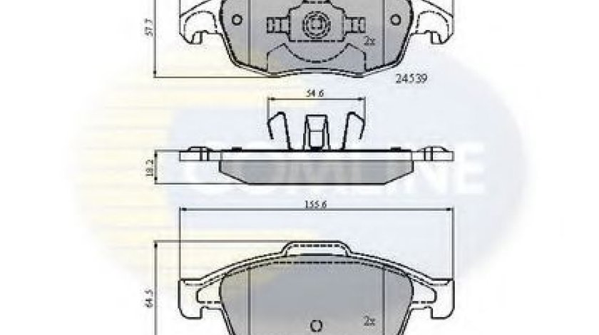 Set placute frana,frana disc PEUGEOT PARTNER (2008 - 2016) COMLINE CBP01719 piesa NOUA