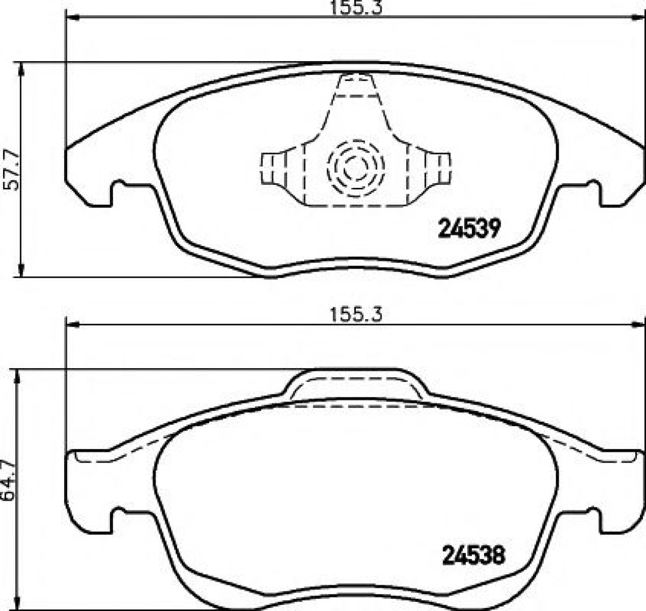 Set placute frana,frana disc PEUGEOT PARTNER (2008 - 2016) TEXTAR 2453801 piesa NOUA