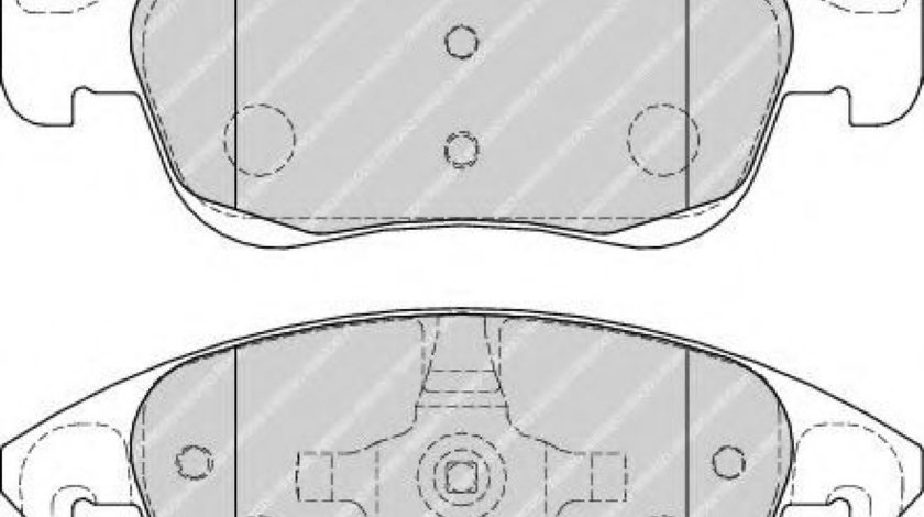 Set placute frana,frana disc PEUGEOT PARTNER (2008 - 2016) FERODO FDB1971 piesa NOUA