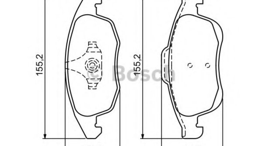 Set placute frana,frana disc PEUGEOT PARTNER (2008 - 2016) BOSCH 0 986 494 235 piesa NOUA