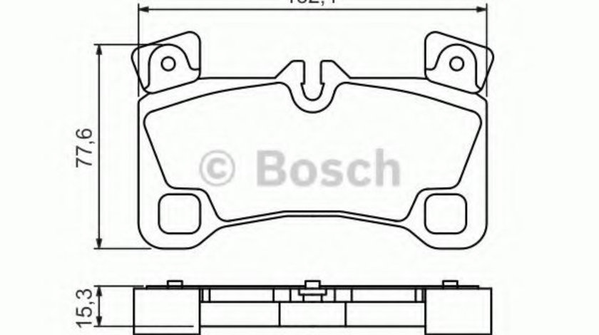 Set placute frana,frana disc PORSCHE CAYENNE (9PA, 955) (2002 - 2010) BOSCH 0 986 494 205 piesa NOUA