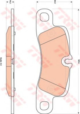 Set placute frana,frana disc PORSCHE CAYENNE (9PA, 955) (2002 - 2010) TRW GDB1839 piesa NOUA