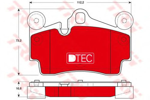 Set placute frana,frana disc PORSCHE CAYENNE (9PA, 955) (2002 - 2010) TRW GDB1653DTE piesa NOUA