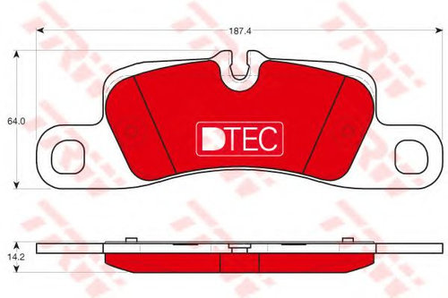 Set placute frana,frana disc PORSCHE CAYENNE (9PA, 955) (2002 - 2010) TRW GDB1839DTE piesa NOUA