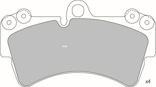 Set placute frana,frana disc PORSCHE CAYENNE (9PA, 955) (2002 - 2010) KRIEGER 0950006346 piesa NOUA