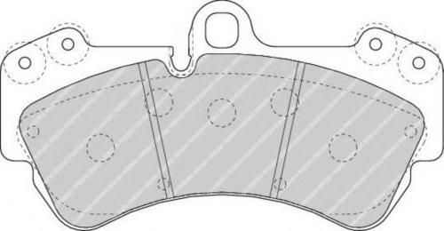 Set placute frana,frana disc PORSCHE CAYENNE (9PA, 955) (2002 - 2010) FERODO FDB1625 piesa NOUA