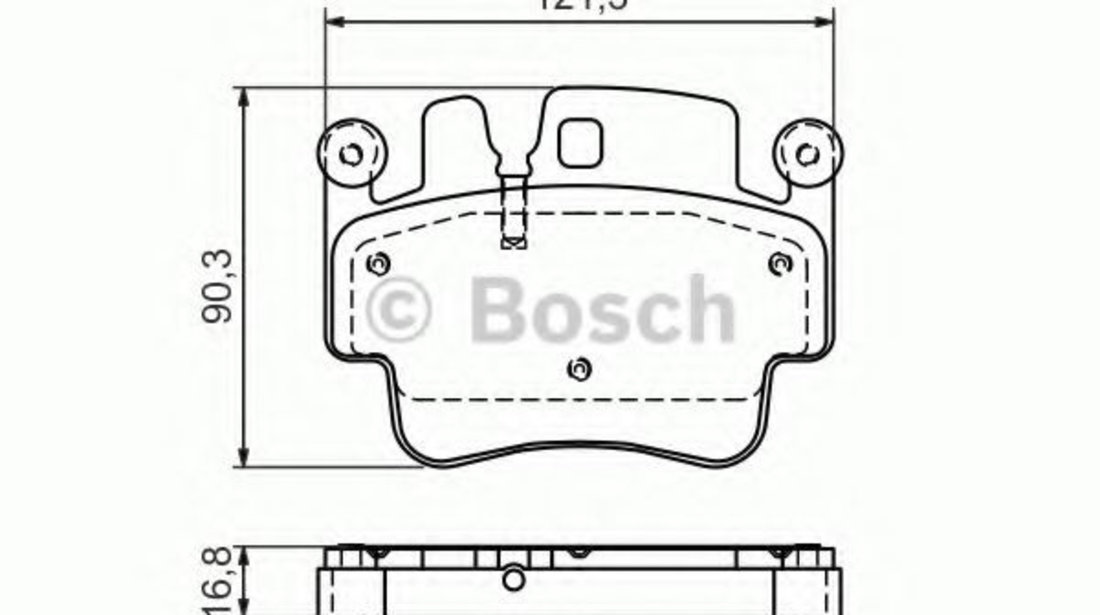 Set placute frana,frana disc PORSCHE PANAMERA (970) (2009 - 2016) BOSCH 0 986 494 281 piesa NOUA