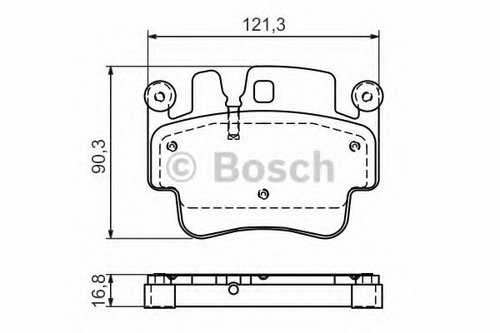 Set placute frana,frana disc PORSCHE PANAMERA (970) (2009 - 2016) BOSCH 0 986 494 281 piesa NOUA