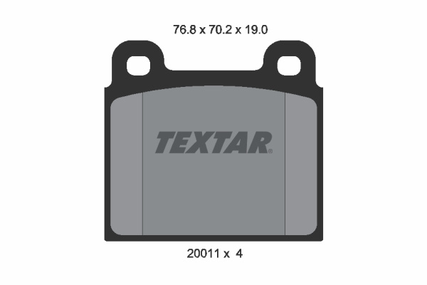 Set placute frana,frana disc punte fata (2001104 TEXTAR) VW