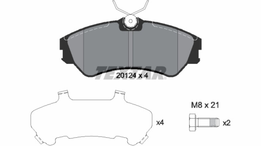 Set placute frana,frana disc punte fata (2012401 TEXTAR) VW