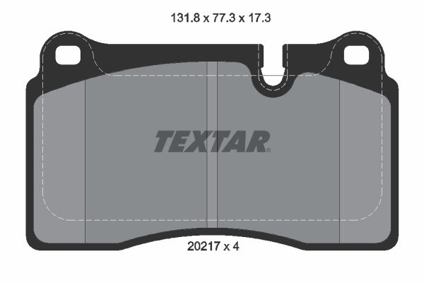 Set placute frana,frana disc punte fata (2021701 TEXTAR) LAND ROVER
