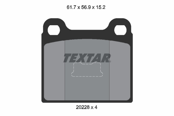 Set placute frana,frana disc punte fata (2022803 TEXTAR) AUDI,VW