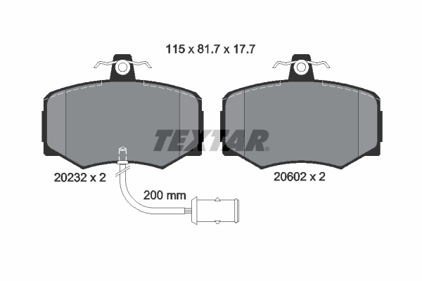 Set placute frana,frana disc punte fata (2023201 TEXTAR) DAIMLER,JAGUAR