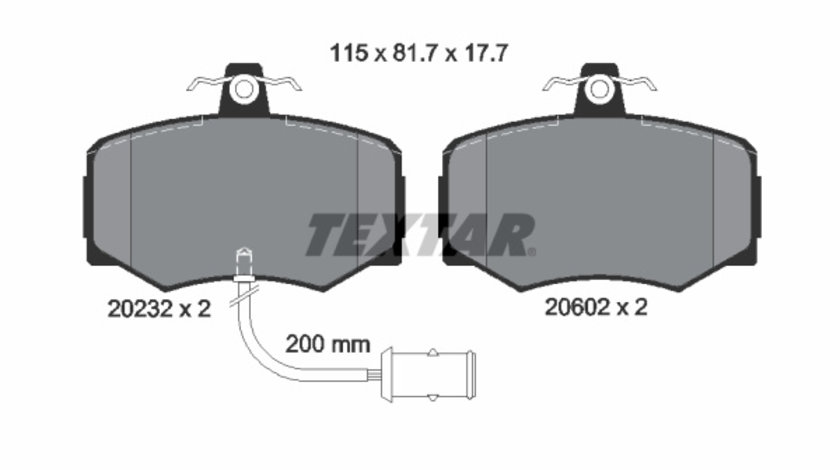 Set placute frana,frana disc punte fata (2023201 TEXTAR) DAIMLER,JAGUAR