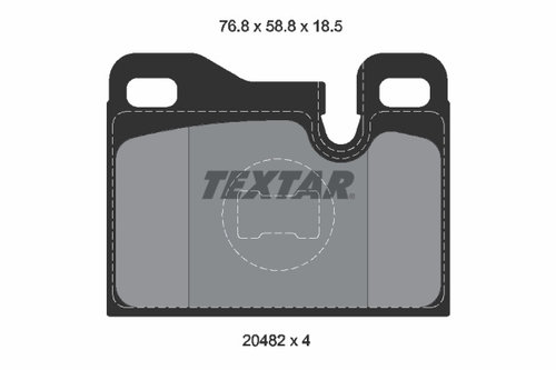 Set placute frana,frana disc punte fata (2048203 TEXTAR) PORSCHE