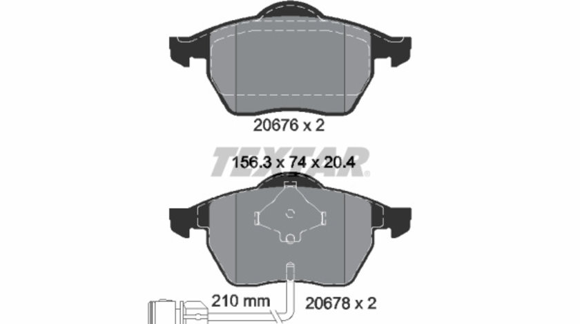 Set placute frana,frana disc punte fata (2067602 TEXTAR) AUDI