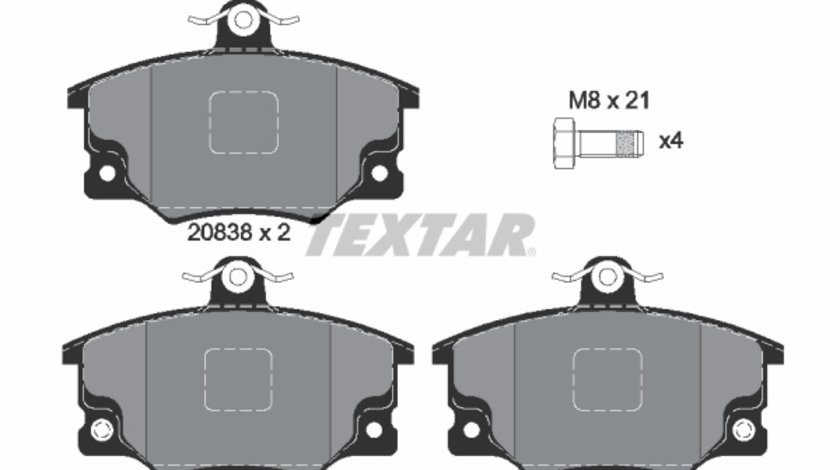 Set placute frana,frana disc punte fata (2083302 TEXTAR) ABARTH,ALFA ROMEO,AUTOBIANCHI,FIAT,LANCIA,PININFARINA,SEAT