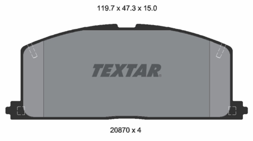 Set placute frana,frana disc punte fata (2087001 TEXTAR) TOYOTA,TOYOTA (FAW)