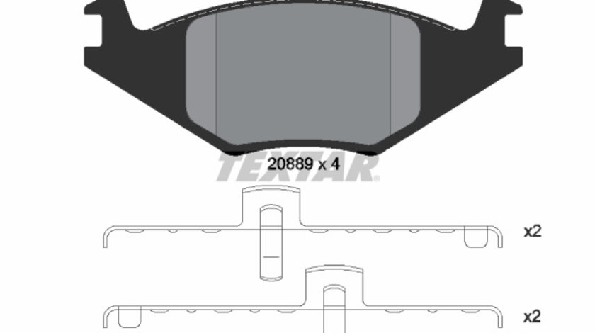 Set placute frana,frana disc punte fata (2088902 TEXTAR) SEAT,VW