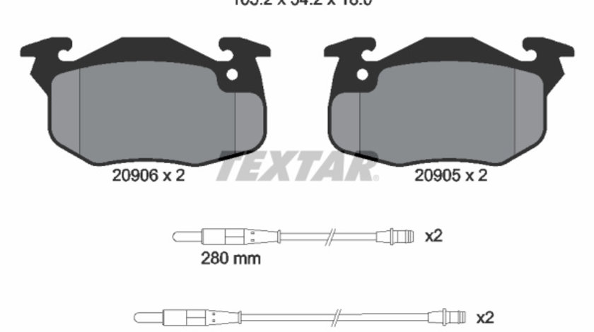 Set placute frana,frana disc punte fata (2090604 TEXTAR) Citroen,MEGA,PEUGEOT