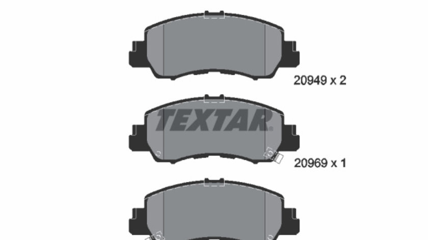 Set placute frana,frana disc punte fata (2094901 TEXTAR) MITSUBISHI,MITSUBISHI (GAC)