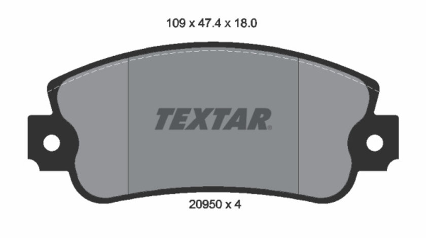 Set placute frana,frana disc punte fata (2095005 TEXTAR) AUTOBIANCHI,FIAT,LANCIA,SEAT