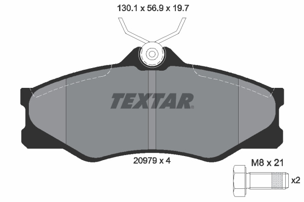 Set placute frana,frana disc punte fata (2097904 TEXTAR) VW