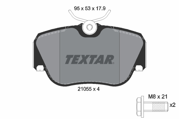 Set placute frana,frana disc punte fata (2105503 TEXTAR) MERCEDES-BENZ