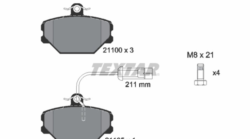 Set placute frana,frana disc punte fata (2110005 TEXTAR) FIAT,LANCIA,YUGO,ZASTAVA