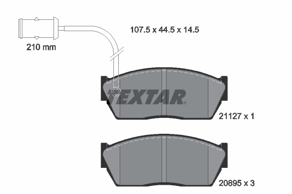 Set placute frana,frana disc punte fata (2112701 TEXTAR) ROVER