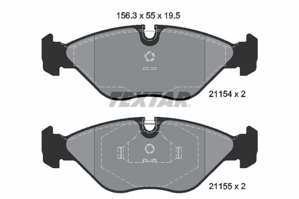 Set placute frana,frana disc punte fata (2115402 TEXTAR) SAAB