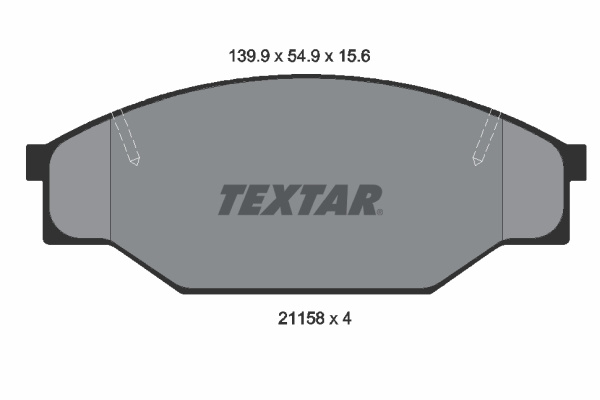 Set placute frana,frana disc punte fata (2115801 TEXTAR) TOYOTA,VW