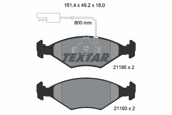Set placute frana,frana disc punte fata (2119501 TEXTAR) FIAT,INNOCENTI