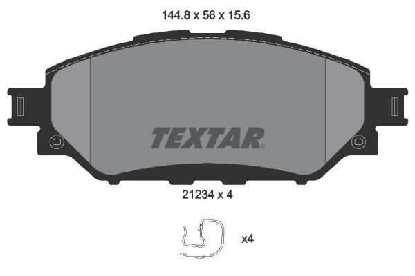 Set placute frana,frana disc punte fata (2123401 TEXTAR) TOYOTA