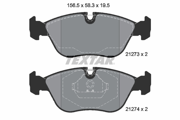 Set placute frana,frana disc punte fata (2127304 TEXTAR) VOLVO