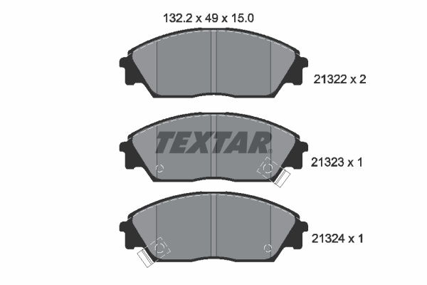 Set placute frana,frana disc punte fata (2132201 TEXTAR) HONDA