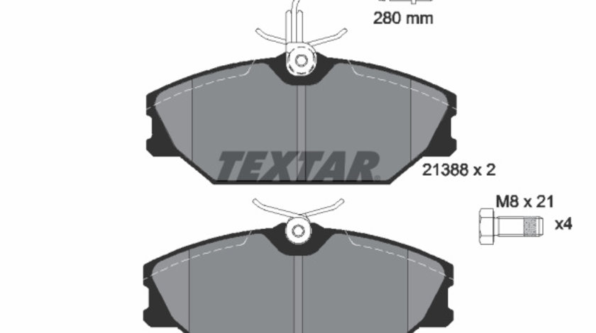 Set placute frana,frana disc punte fata (2138802 TEXTAR) DAEWOO,LAMBORGHINI,RENAULT