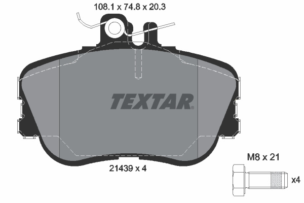 Set placute frana,frana disc punte fata (2143905 TEXTAR) MERCEDES-BENZ