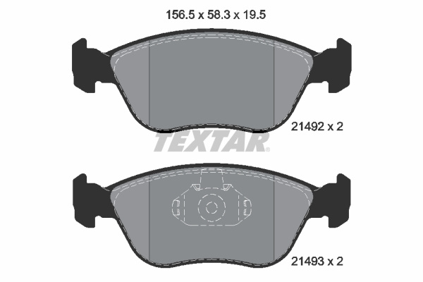 Set placute frana,frana disc punte fata (2149201 TEXTAR) VOLVO