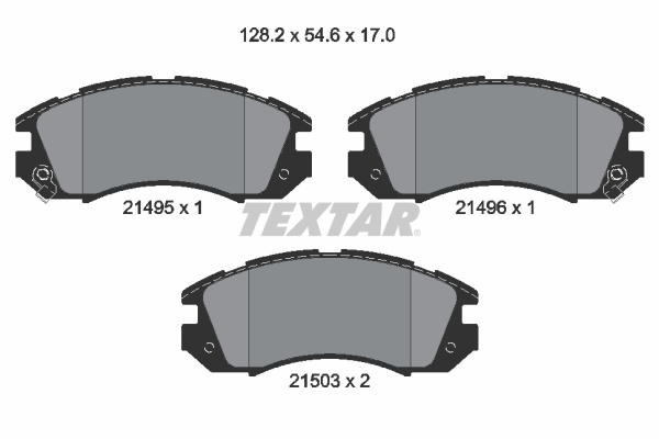 Set placute frana,frana disc punte fata (2149501 TEXTAR) SUBARU