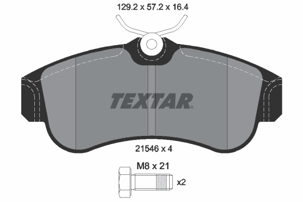 Set placute frana,frana disc punte fata (2154601 TEXTAR) NISSAN