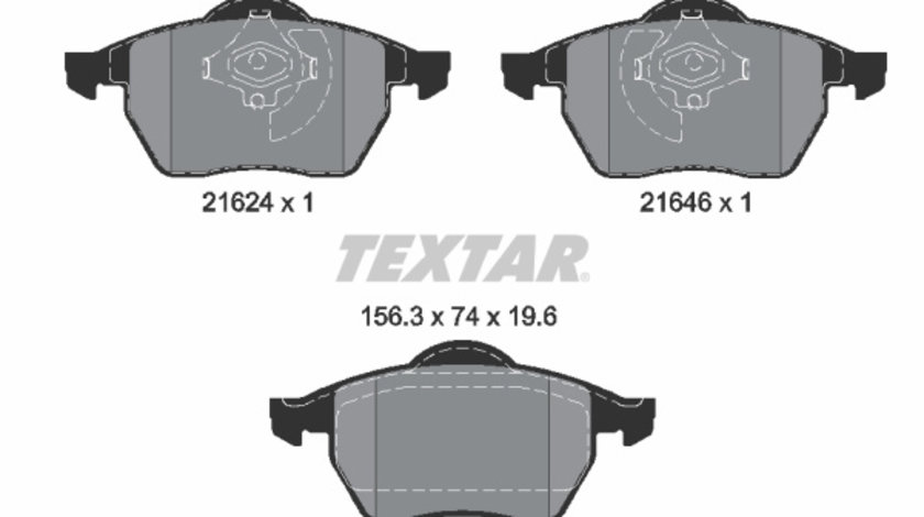 Set placute frana,frana disc punte fata (2162402 TEXTAR) AUDI,VW