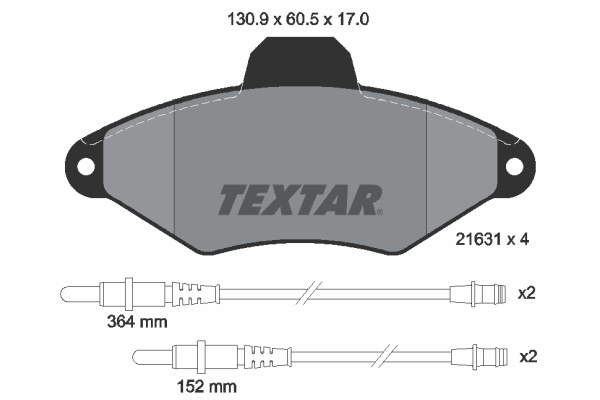 Set placute frana,frana disc punte fata (2163102 TEXTAR) Citroen