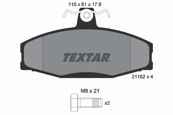 Set placute frana,frana disc punte fata (2166201 TEXTAR) SKODA,VW