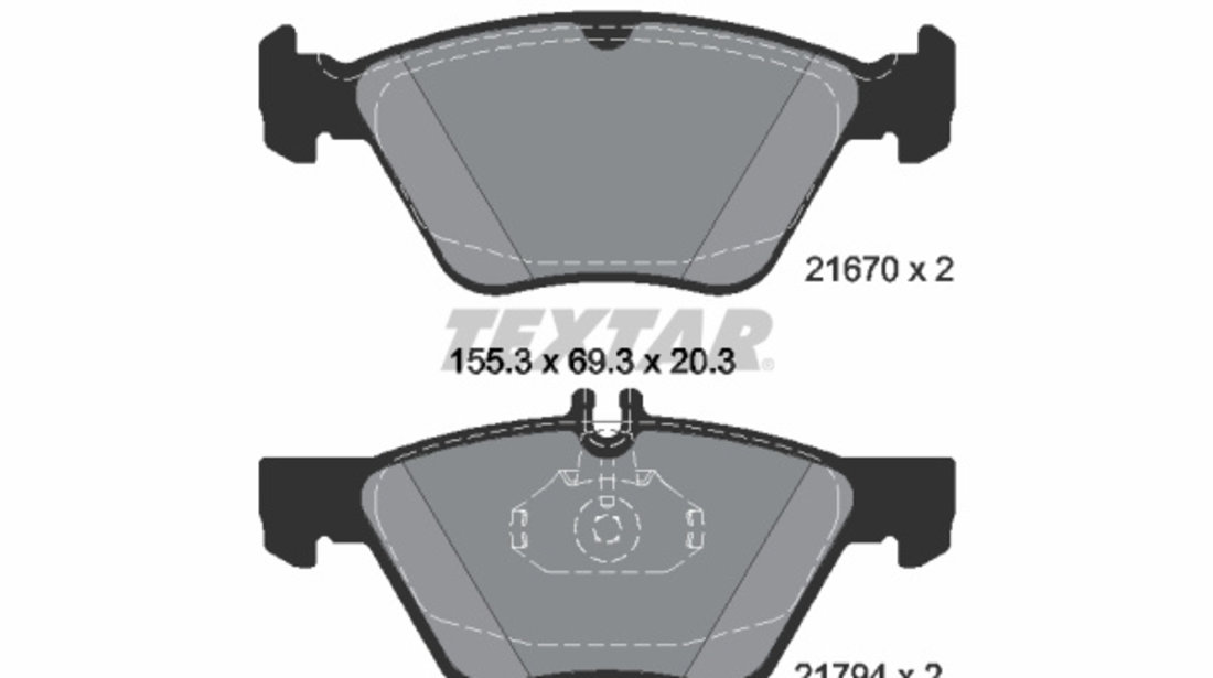 Set placute frana,frana disc punte fata (2167081 TEXTAR) CHRYSLER,MERCEDES-BENZ